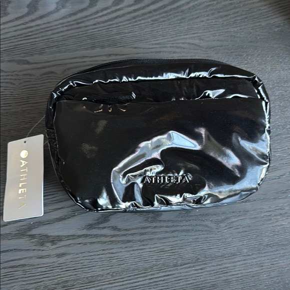 Athleta Handbags - Athleta Glossy Black Pouch